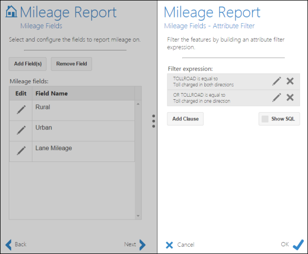 Adding an attribute filter to the Toll Road layer